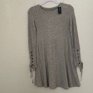 NWT America Eagle Soft & Sexy Gray Rib Dress Size XS